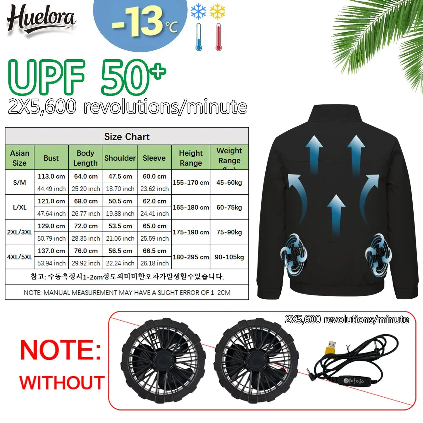 Cool Jacket Men's Hot Weather Work Fan Coat USB Refrigeration Air Conditioning Clothes Women's Body Cooling Fishing Clothes Vest