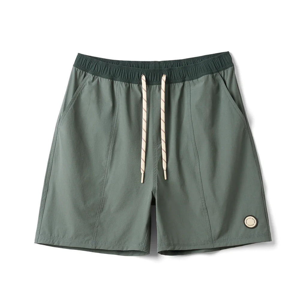 2025 Summer New 145gsm Elastic Fabric Beach Shorts Men Contrast Color Drawstring Athletic Shorts