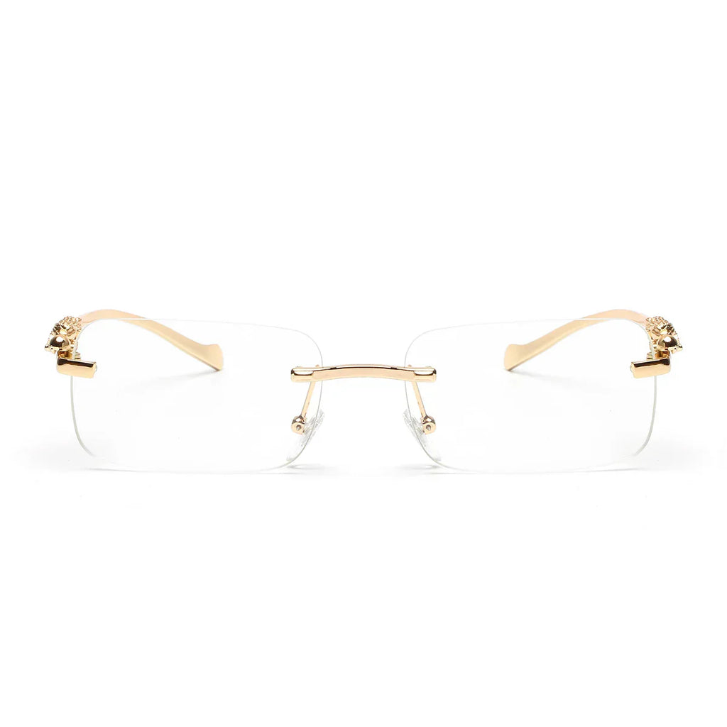 rimless sunglasses UV400 fashion square metal glasses for men women designer man's brand sun glasses shades for outdoor