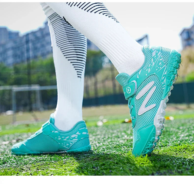 Kids Soccer Shoes FG/TF School Football Boots Boys Girls Cleats Grass Sneakers Child Outdoor Athletic Training Sports Footwear