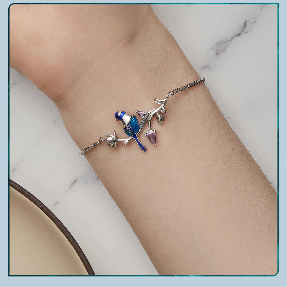 925 Sterling Silver Kingfisher Bracelet Original Design Bracelet Women Silver Jewelry for Party BSB127