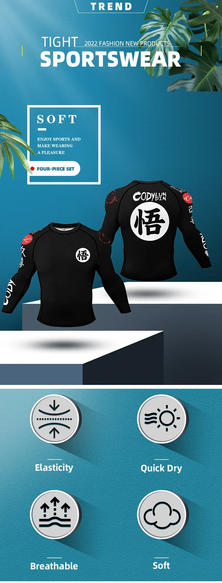 Popular Manufacturer Custom Sublimated Print Rashguard With Rubber Banding Hem Long Sleeves UV Sportswear Men Sport Gym T shirt
