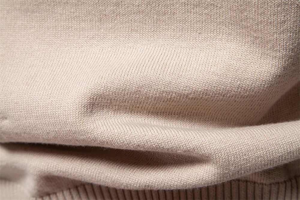 Mens Crewneck Pullover Sweater Knitted Cotton Stripped Quality Autumn Winter Warm Sweaters for Men