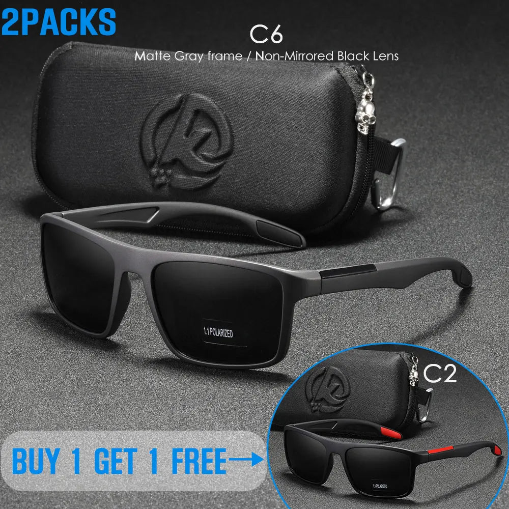 Rectangular Ultra Light Sports Sunglasses Men Polarized TAC 1.1mm Thickness Lens Driving Sun Glasses Women Cat.3