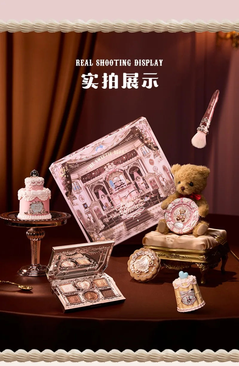 THE SWEETIE BEAR COLLECTION Makeup Gift Set All In Concealer Palette Blush Setting Powder Lip Jelly Gift Box Mirror
