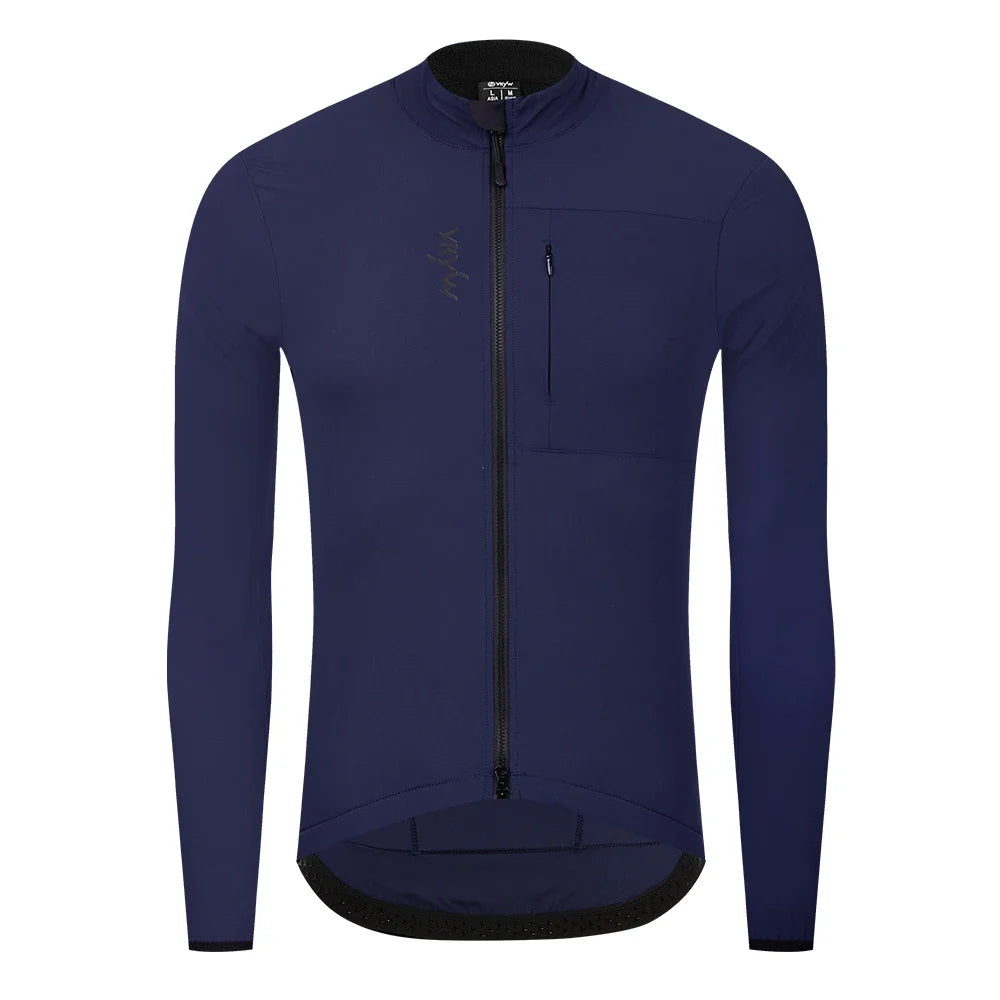 Men's Cycling Jacket 10-20°C Waterproof Windproof Bicycle Windbreaker Warmth Fleece Road Bike Jacket Cycling Clothing