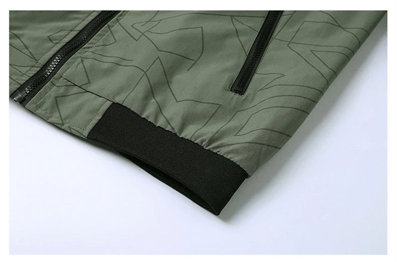 2025 Spring and Autumn New Baseball Collar Short Loose Solid Color Jacket Men's Business Casual Thin Coat Trend Size M-5XL
