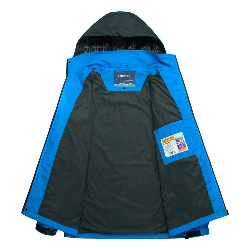 Camping Hiking Jacket Men Autumn Outdoor Sports Coats Climbing Trekking Windbreaker Travel Waterproof Jackets Black