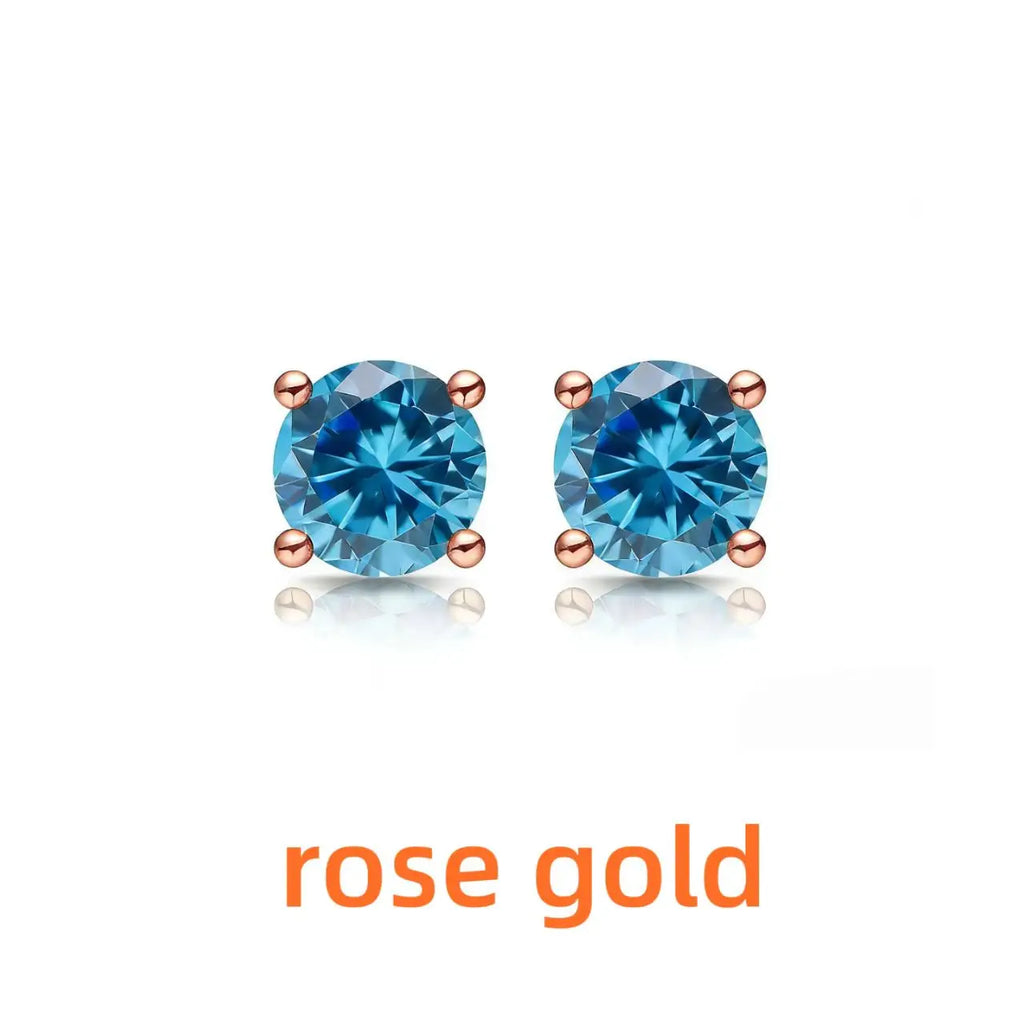 Rose Gold Yellow Gold Plated Oval Natural Amethyst Citrine Garnet Topaz Peridot 925 Sterling Silver Earrings for Women