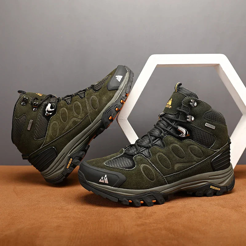 High-Top Men Hiking Boot Winter Outdoor Shoes Lace-Up Non-slip Sports Casual Trekking Boots Man Suede Warm Shoes