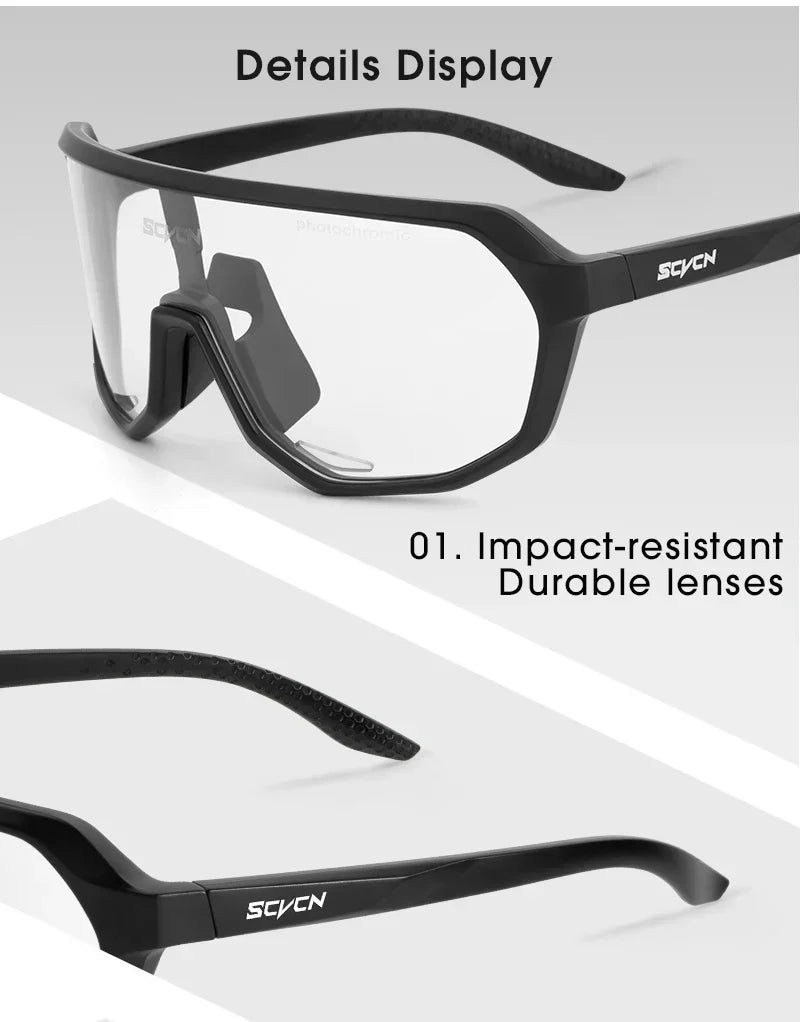Photochromic Cycling Sunglasses Cycling Glasses UV400 Bicycle Eyewear Sports MTB Outdoor Bike Goggles Sunglasses Eyepieces