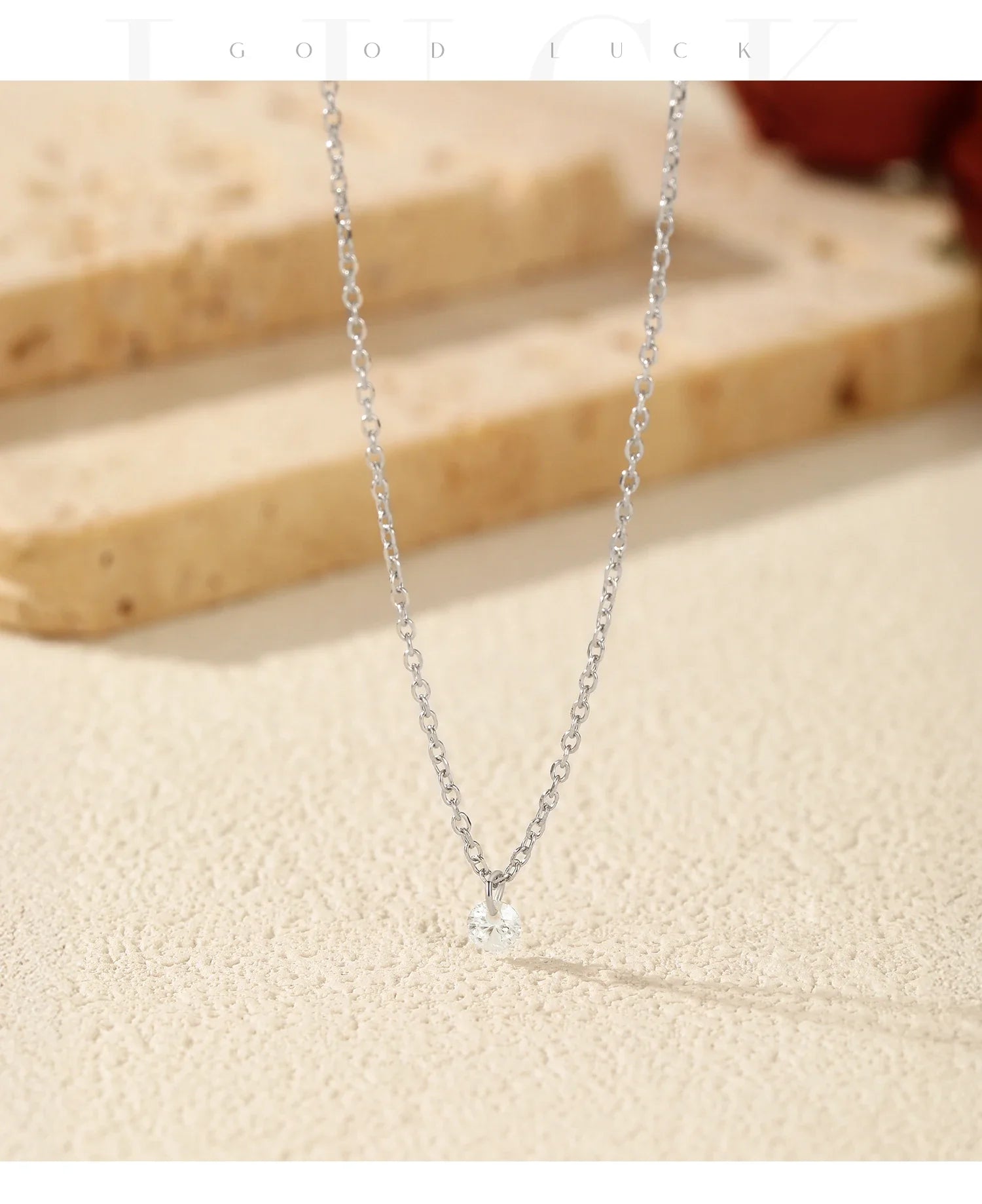 0.1CT/0.3CT/0.5CT VVS1 Clarity Moissanite 925 Sterling Silver Classic Round Pendant Necklace For Women Fine Jewelry