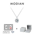 1CT Prong Setting Moissanite Necklace D color VVS1 Lab Diamond Pendant For Women 925 Sterling Silver Wedding Jewelry