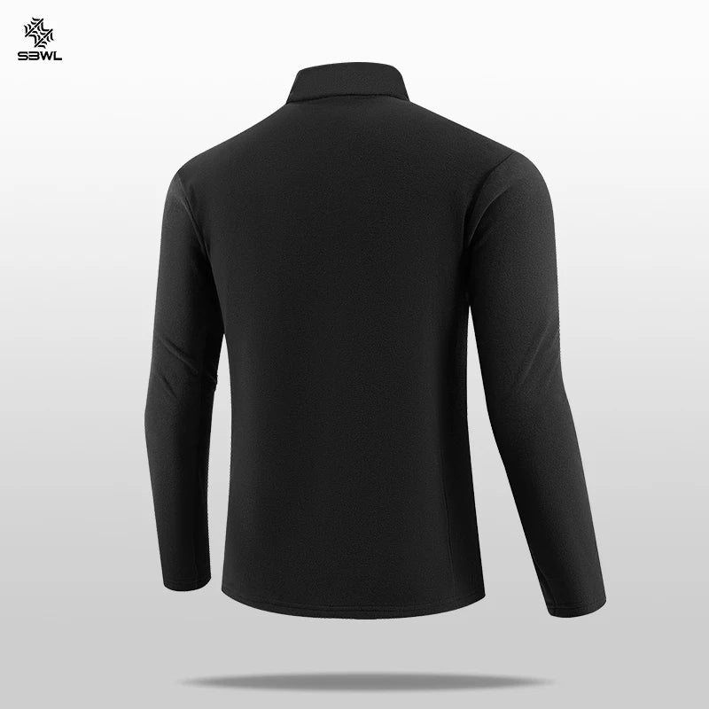 SBWL High-quality Outdoor Sports Inner Lining Autumn/Winter Warm Long-sleeved Stand-up Collar T-shirts Running Jackets Tops