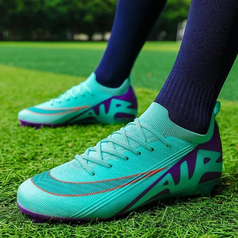 Men Football Boots Non-Slip Grass Training Sport Ultralight Soccer Shoes Unisex Outdoor Sports Shoes Breathable Drop Shipping