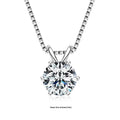 Certified Multi-size Round Moissanite Solitaire Pendant Necklaces 925 Sterling Silver Necklace For Women Jewellry Gifts