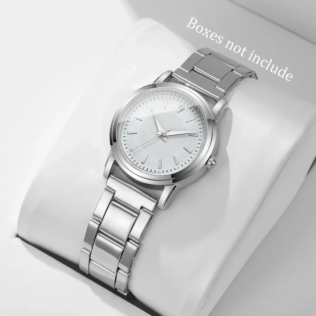 Fashion Women Watches Casual Alloy Band Simple Dial Analog Quartz Wristwatch（Without Box）