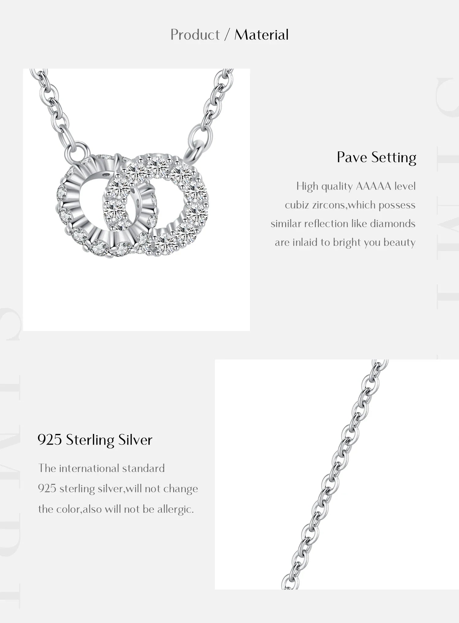 925 Sterling Silver Sparkling Circle Lock Fashion Pendant Necklaces Basic Daily Trendy Jewelry For Women Christmas Gifts