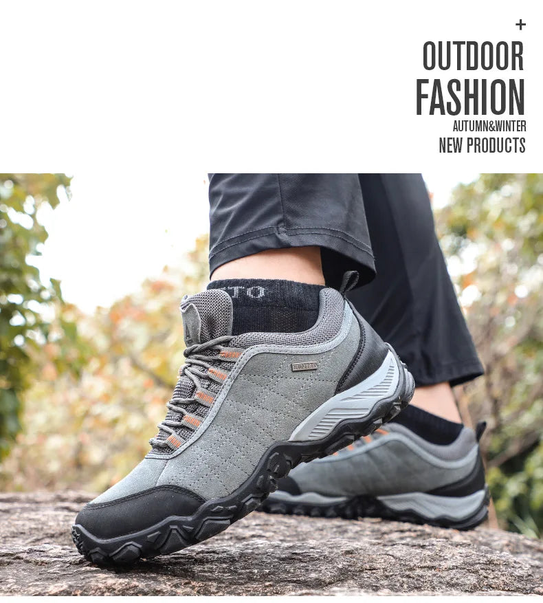 Hiking Shoes Mens Luxury Designer Winter Climbing Trekking Sneakers for Men Leather Outdoor Sports Work Man Shoes