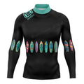 RT Rashguard Snorkeling Color Block Long Sleeve Surf Shirt UV Protection Swimwear UPF Summer Diving Sunscreen Beachwear
