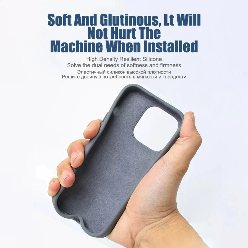 Luxury Liquid Silicone Phone Case For iPhone 15 13 12 11 14 Pro Max Bumper Cover 15 Plus Shockproof Protective Cases Accessories