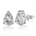 D VVS1 Pear Moissanite Earrings for Women GRA Certified Lab Grow Diamond Solid 925 Silver Plated 18k Gold Stud Earring