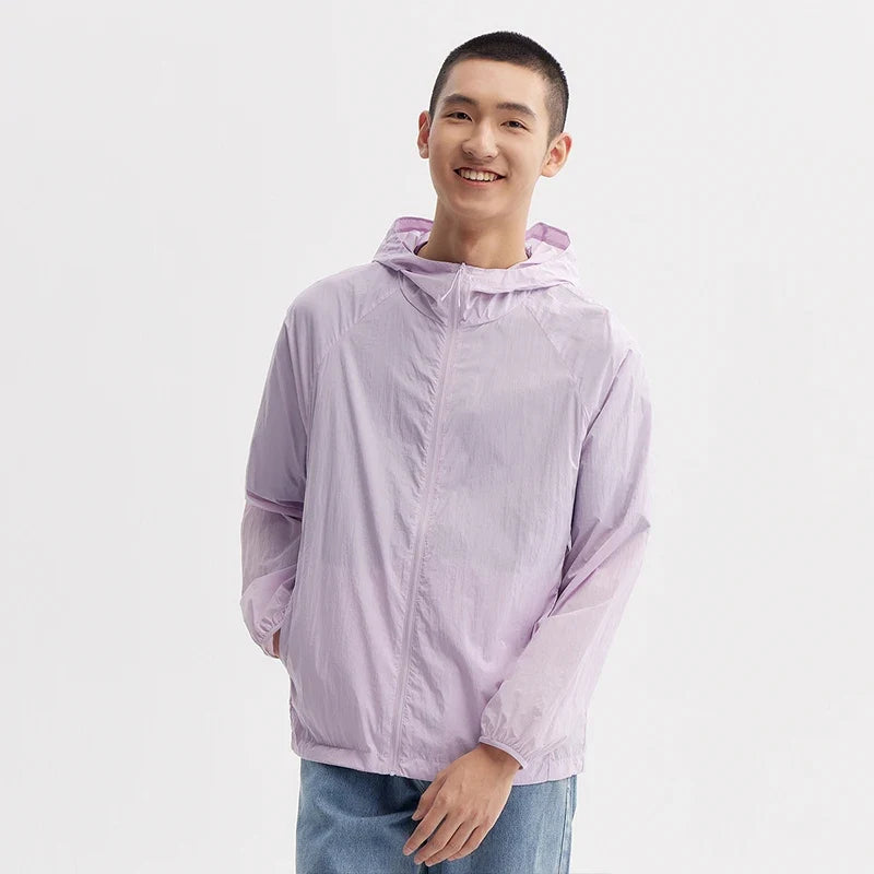 Jacket Men 2024 Summer New Coat Simple Solid Color Hooded Couple Wear Rotator Sleeve Light Sun Protective Clothing