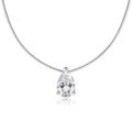Pear Cut 3-5CT 100% Real Moissanite Necklace for Women Luxury Jewelry 1.5mm Chain Pendant 925 Sterling Silver Plated 18K