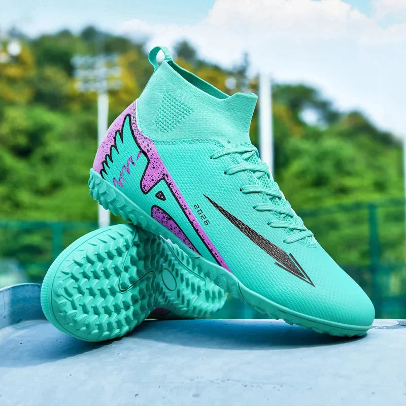 New Men Soccer Shoes Outdoor High Ankle Non-Slip Sports Shoes Ultralight Indoor Football Boots High-quality Futsal Non-Slip