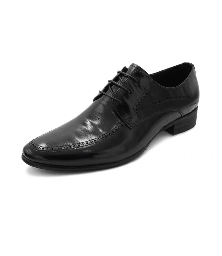 Spring Autumn New Pointed Leather Shoes for Men Solid Color Business Casual Shoes Male Fashion Designer Dress Shoe Man
