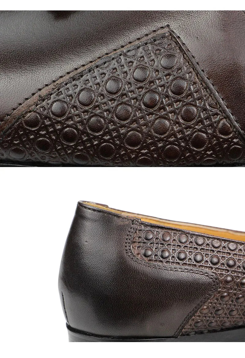 New Leather Casual Shoes Mens Summer One-Step Loafers Dress Wedding Leather Luxury Groom Wedding Men Italian Style Oxford Shoes