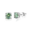 0.5/1/2 CT Real D VVS1 White Black Green Moissanite 100% 925 Sterling Silver Stud Earrings Sparking Fine Jewelry For Women