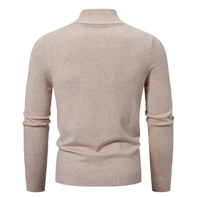 Men's Zipper SweaterCoats Slim Fit Sweaters Stand Cold Blouse Knitwear Fall Winter Cardigan Jumper Warm Streetwear