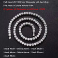 Real 2.5/3/4/5mm Full Moissanite Tennis Necklace for Women 925 Sterling Silver Diamond Neck Chains Necklaces Fine Jewelry