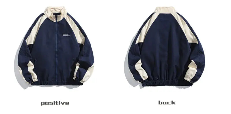 Hip Hop Varsity Jacket Men High Street Patchwork Color Black Windbreaker Coats Women Spring Autumn Thin Fashion College Jackets