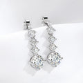2.6CTTW D Color Certified Moissanite Drop Earrings for Women Four Claws Classic Wedding Jewelry 100% 925 Sterling Silver