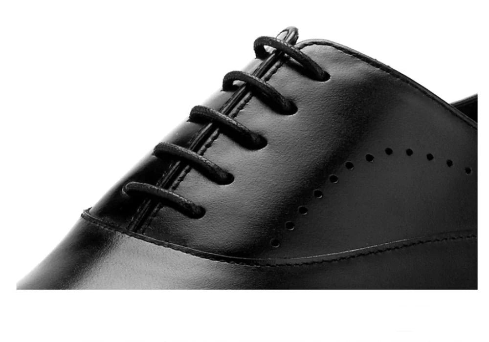 Full-Grain Leather Formal Derby Shoes for Men Daily Wear Business Oxford Dress Shoes