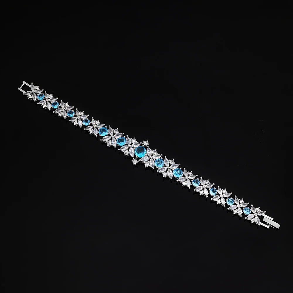 2025 New 4-piece Ring Cubic Zirconia Bridal Wedding Jewelry Set, Dubai Nigeria Crystal Wedding Jewelry Set
