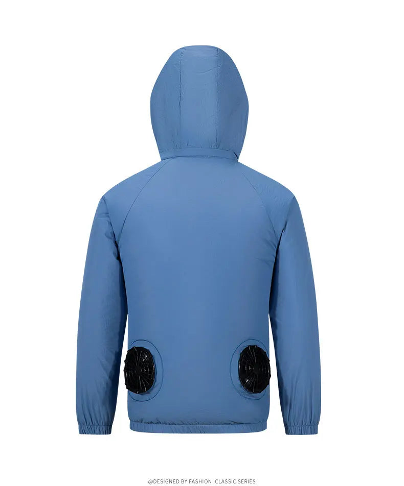 Portable Air Conditioner Jacket USB Fan Cooling Coat Outdoor Work Construction Fishing Hunting Lightweight Sun protection Jacket