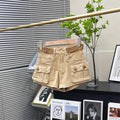 American Retro Workwear Denim orts Women Summer New Hot Pants High Waist Small Size Straight Leg Wide Leg Pants