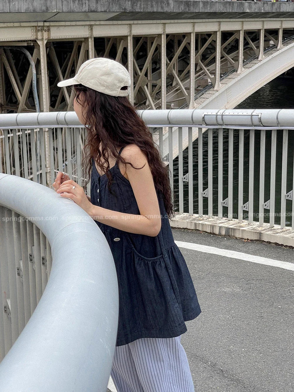 Korean Sle ort Denim Overalls Women's Faionable Summer Dr Vest Dr No Brand Commute Sle 00% Other Material