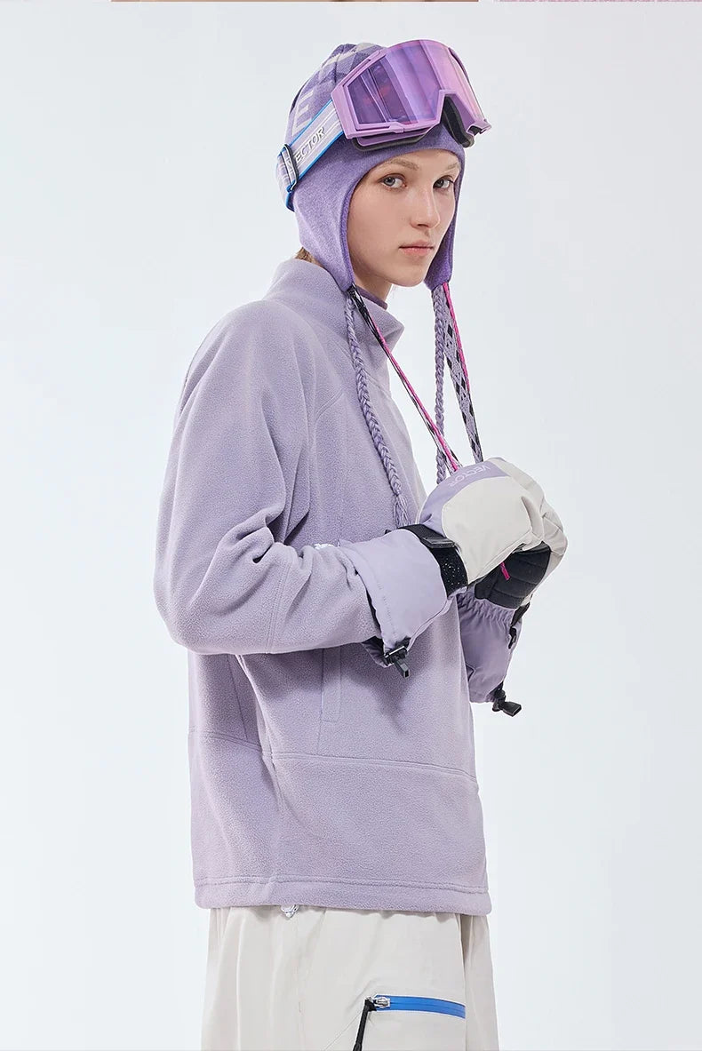 Fleece Jacket Woman Men Autumn Winter Warm Coats Clothing Contrast Sleeve Sweatshirt Coats Color Outdoor Jakcets