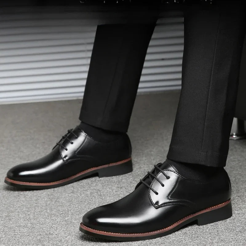 Men's Breathable Leather Shoes – Lightweight Casual Slip-On Walking Loafers
