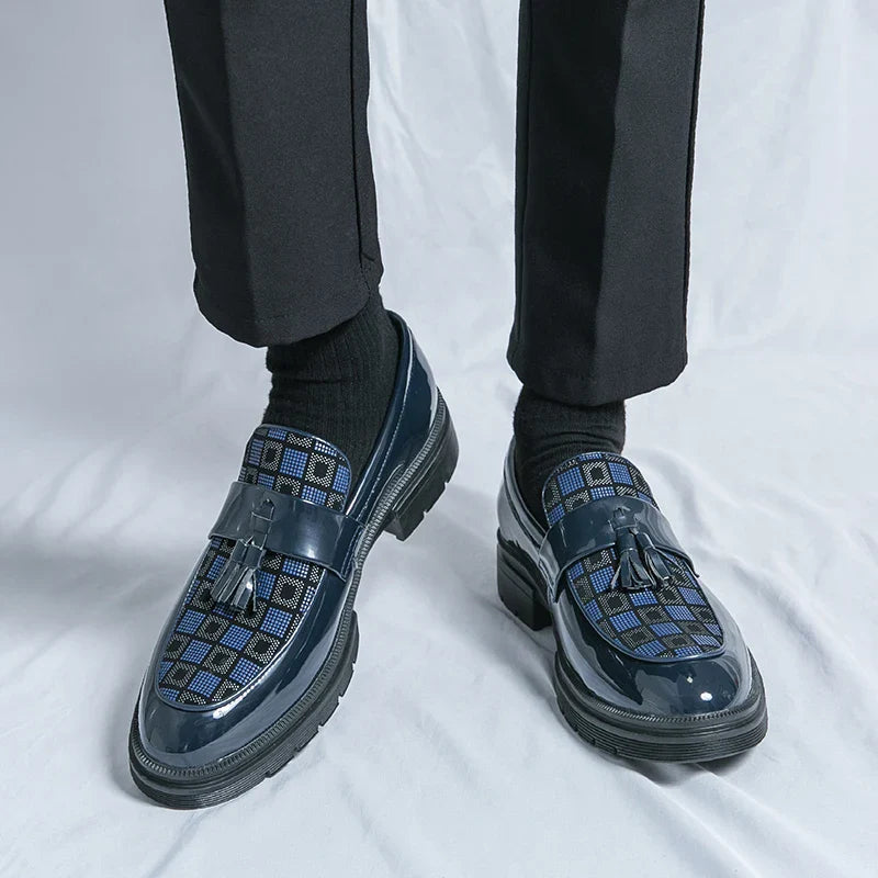 Leather Men Casual Black Tassel Loafers Handmade Soft Leisure Shoes Breathable Slip-On Comfortable for Drive Footwear Moccasins