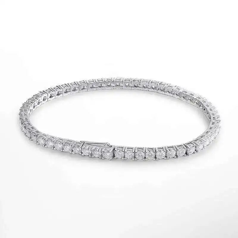 gold bracelet men Moissanite Tennis Bracelet Original S925 Sterling Sier Plated White Gold With GRA Bracelets For Women Man