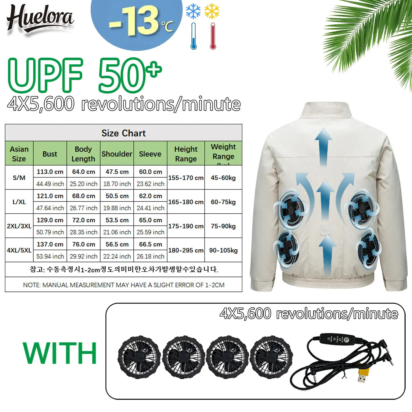Cool Jacket Men's Hot Weather Work Fan Coat USB Refrigeration Air Conditioning Clothes Women's Body Cooling Fishing Clothes Vest