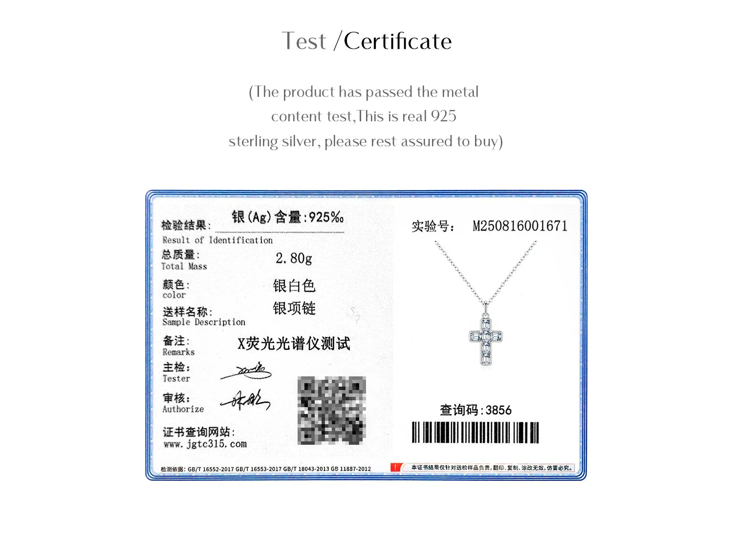 925 Sterling Silver Sweet Cool Cross Link Chain Necklace Emerald Cut CZ Pendant Necklace For Women Fine Jewelry Gift