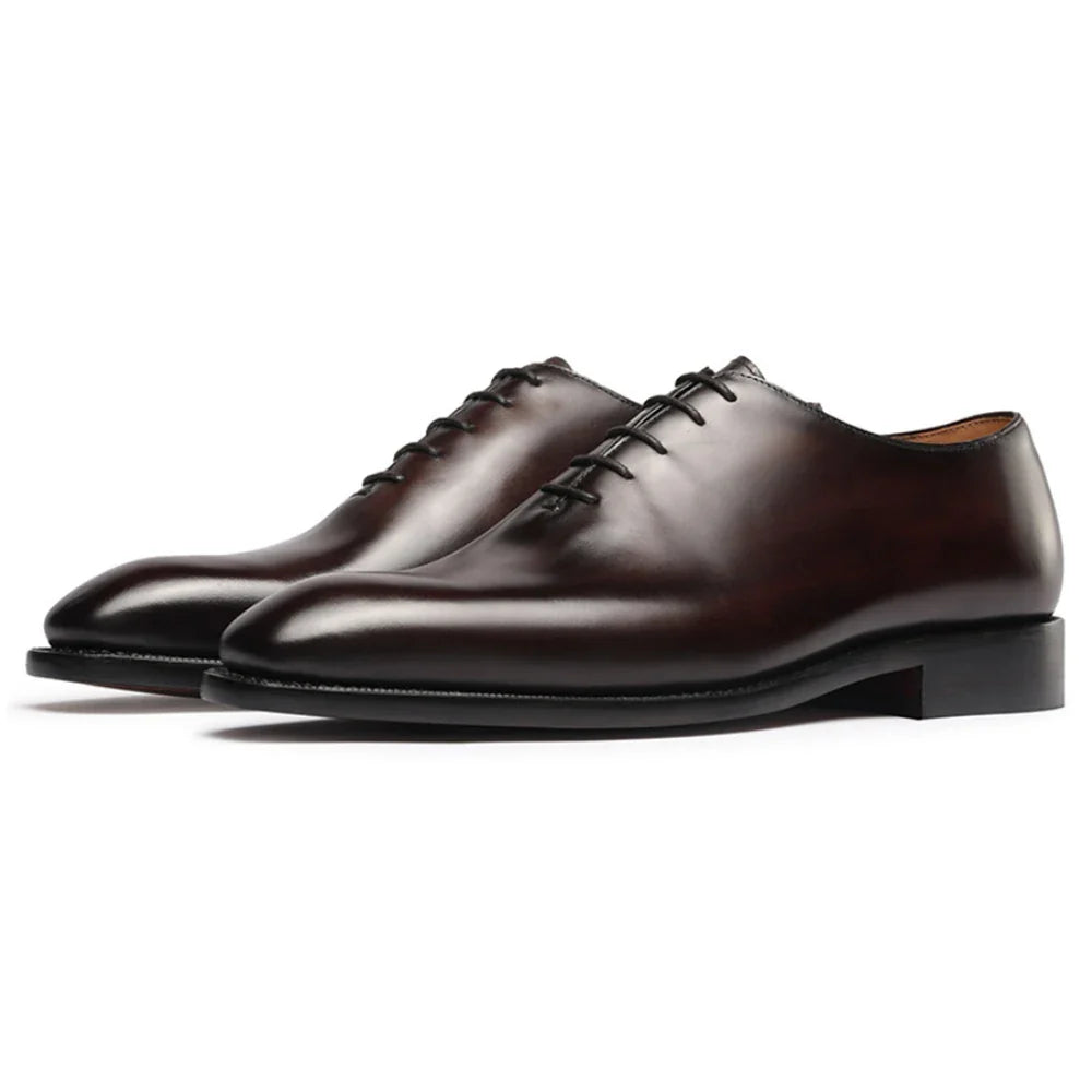 Oxford Dress Shoes Full-Grain Leather for Men Business Office Shoes