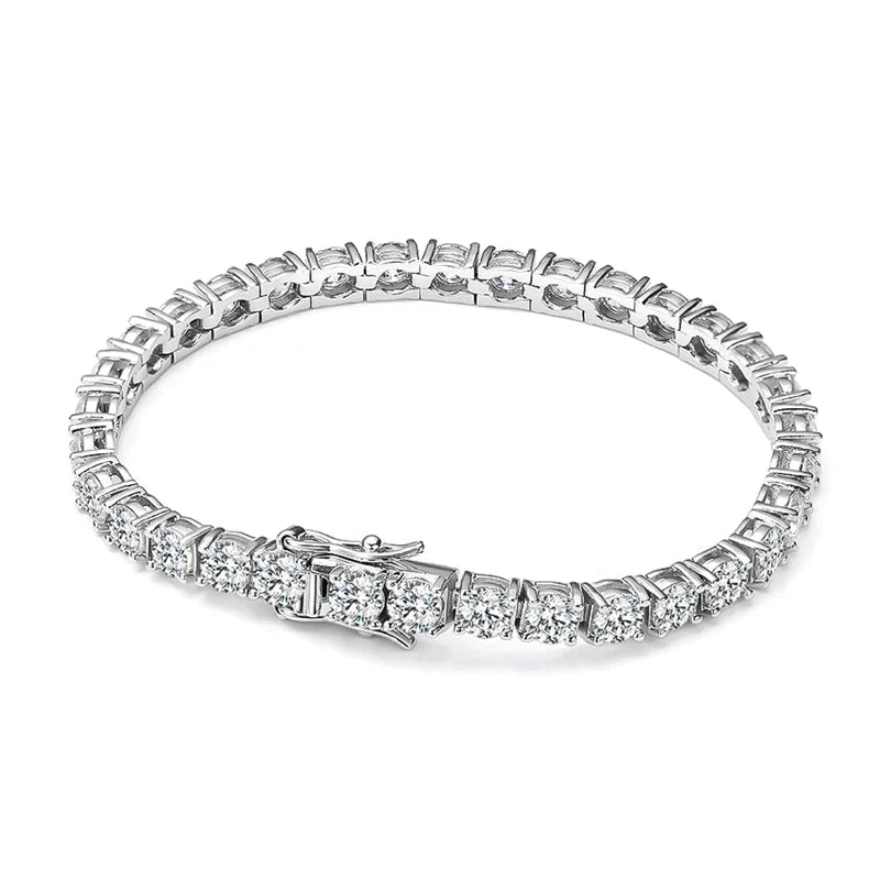 5mm Moissanite Tennis Bracelet Necklace For Women 925 Sterling Silver D VVS1 Lab Diamond with GRA Certificate Jewelry