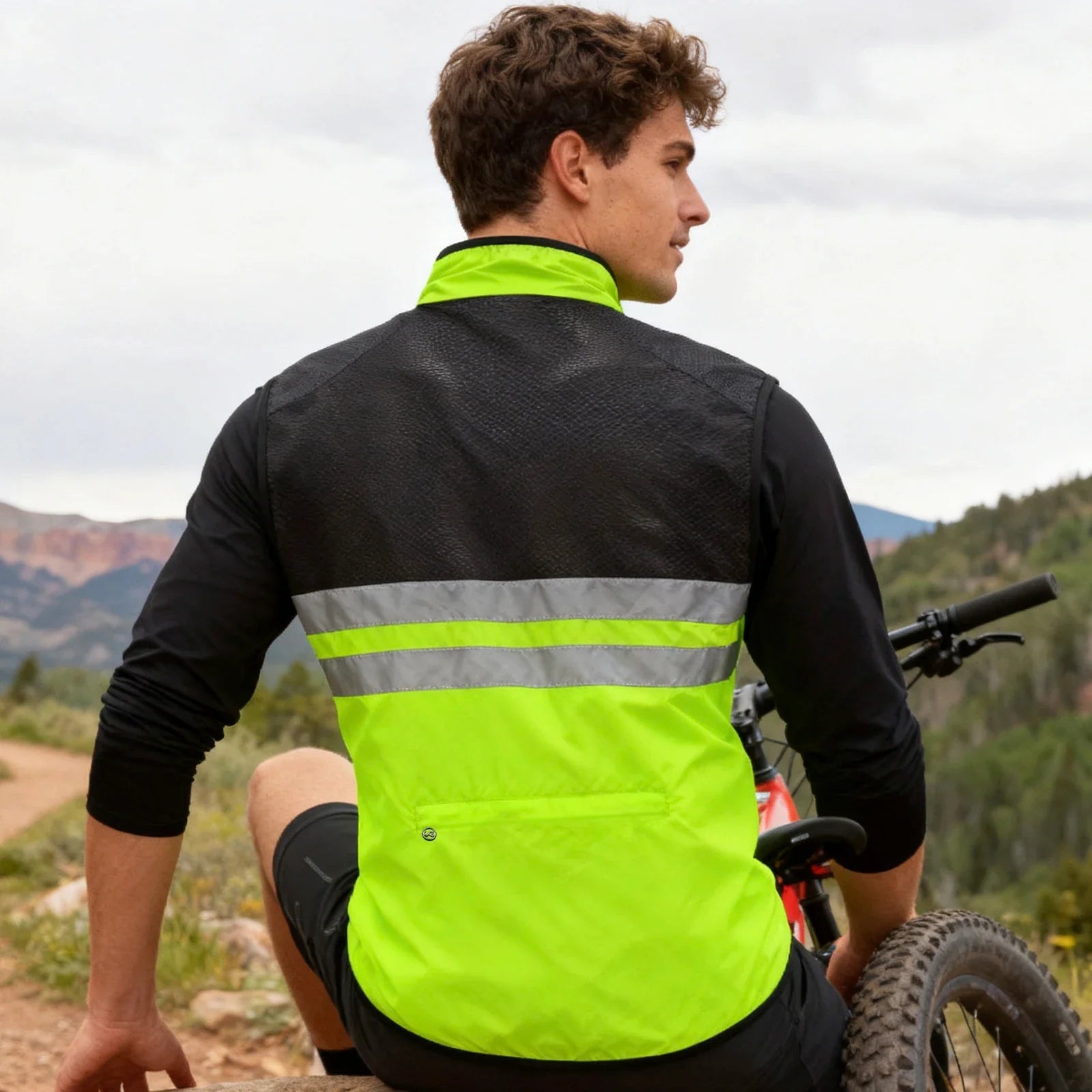 Wind Jacket Lightweight Cycling Windbreaker Windproof Bike Jacket Water Resistant Long Sleeve Jersey Wind Coat Vest